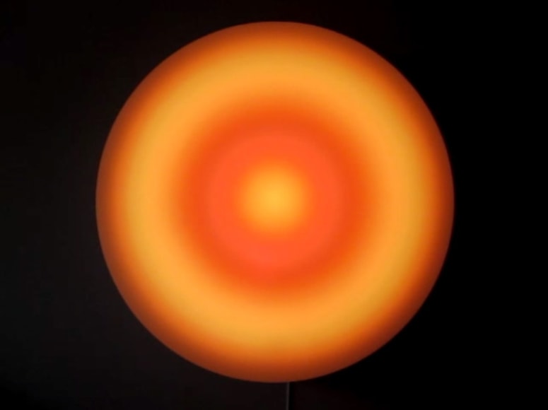 LEO VILLAREAL Target 2010, light emitting diodes, Mac mini, custom software, circuitry, wood, plexiglas, 60 inches (diameter)