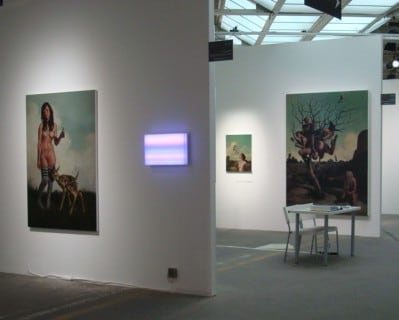 LEO VILLAREAL, ERIK THOR SANDBERG and KOEN VANMECHELEN 2009. Installation view: booth K3, VOLTA5 Basel.