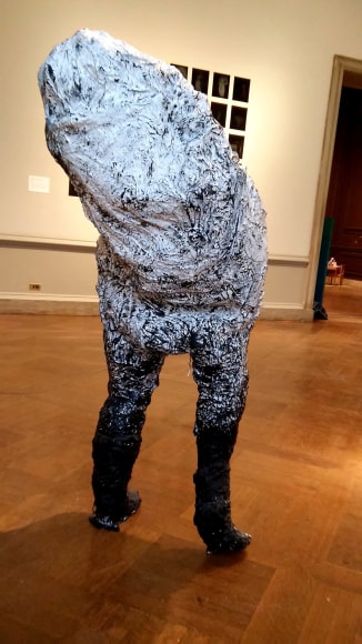 HELENA CERVANTES  Alterity  2015, plaster, wire, pvc pipe, burlap, lace, body casts, 5'0.5&quot; x 3'