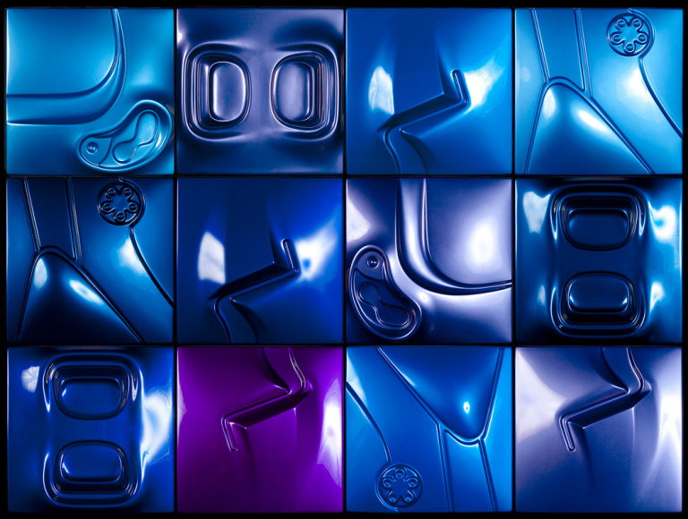 PATRICIA PICCININI Mare Cognitum (from Panelworks) 2010, automotive paint on ABS plastic, 59 x 79 x 2.5 inches