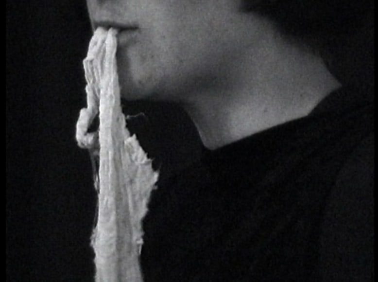 Susan MacWilliam  The Last Person (video still)  1998, black & white video, silent, run time: 10:30, ed: 5 + 2AP.