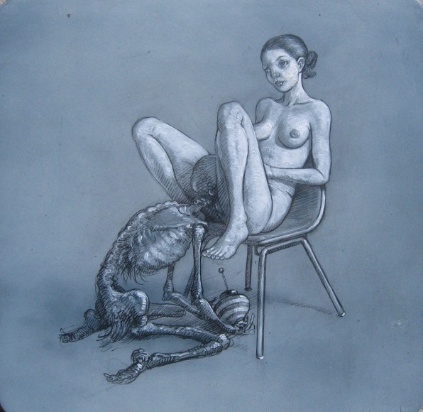 ERIK THOR SANDBERG Untitled 2009, gouache, 10 x 10 inches