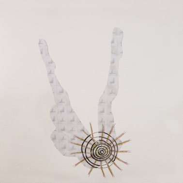 ZOË CHARLTON Untitled (from Dutch Girls) 2005, mixed media, 12 x 12 inches