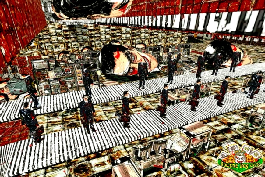 FEDERICO SOLMI Douche Bag City (video still) 2010, video-animation, 19 x 14.5 inches