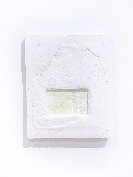 SEOYOUNG BAE  Material Position #1  2018, plaster and mixed media, 36 x 45.5 x 2.4 inches