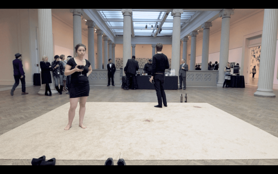RACHEL HRBEK Easy Consumption (video still) 2013, video documentation of performance, 5:02
