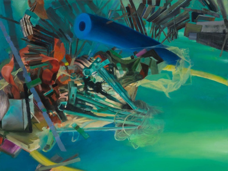 ALI MILLER  Almost Like Disney 2013, oil on panel, 18 x 24 inches