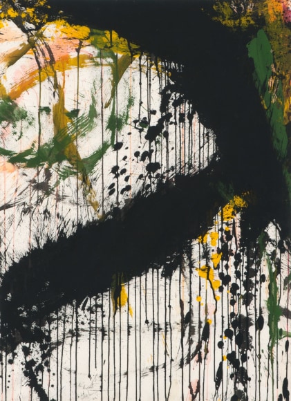 Norman Bluhm  Untitled  1962, mixed media on paper, 29.5 x 21.5 inches.