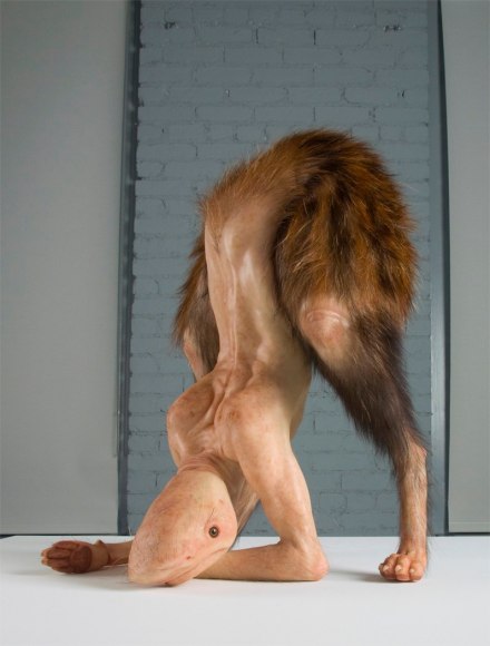 PATRICIA PICCININI Bottom Feeder 2009, silicone, fibreglass, animal fur, steel, 26 x 17.75 x 15.75 inches
