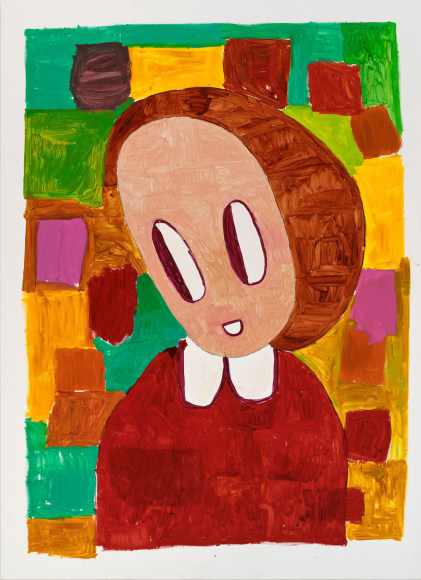 André Butzer Ländlich, 2022 Acrylic on canvas 110 1/2 x 80 in 280.7 x 203.2 cm (AB22.023)