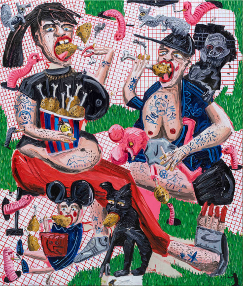 Dale Lewis, Family Bucket, 2018 Oil on canvas 78 3/4 x 66 7/8 in 200 x 170 cm (DLE18.001)