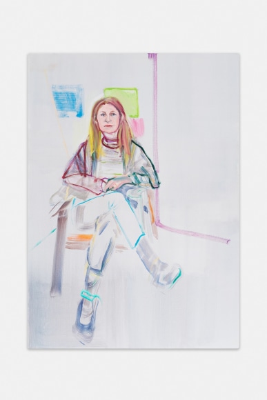 Gerlind Zeilner Su, 2022 Signed at the back Egg tempera and oil on canvas 55 1/8 x 39 3/8 in 140 x 100 cm (GZE22.012)