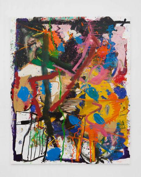 Anke Weyer Hysterical tightening of the Bolts, 2021 Oil and acrylic on canvas 88 1/2 x 72 in 224.8 x 182.9 cm (AWE22.017)