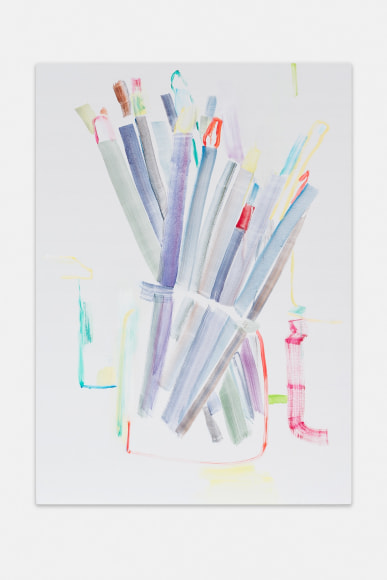 Gerlind Zeilner Tool, 2022 Signed on the back Egg tempera and oil on canvas 55 1/8 x 39 3/8 in 140 x 100 cm (GZE22.009)