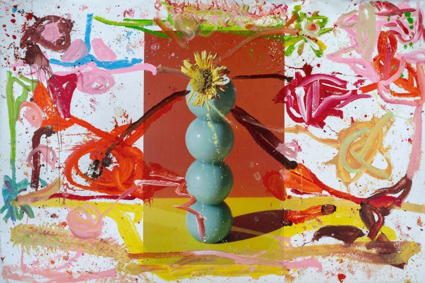 Jorge Galindo & Pedro Almodóvar FLORES DE DERRIBOS, 2019 Oil and digital print on canvas 118 x 177 1/4 in 300 x 450 cm