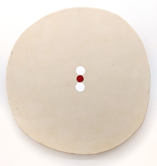 Otis Jones Big-Circle-Three-Circles-One-Red, Acrylic on wood