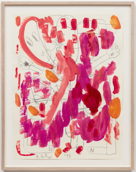 André Butzer, Untitled, 2018, Watercolor and graphite on paper, 24 x 18 in, 61 x 45.7 cm (AB18.047)