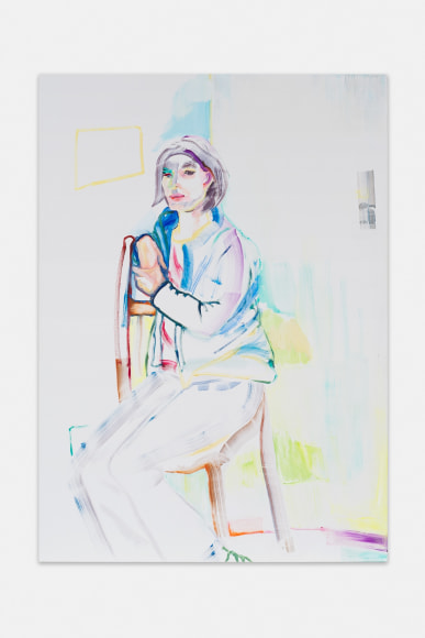 Gerlind Zeilner Ju, 2022 Signed on the back Egg tempera and oil on canvas 55 1/8 x 39 3/8 in 140 x 100 cm (GZE22.014)