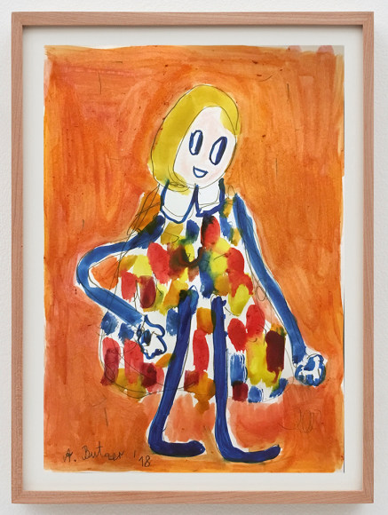 André Butzer, Untitled, 2018. Watercolor on paper, 11 3/4 x 8 1/4 in, 29.7 x 21 cm (AB18.006)