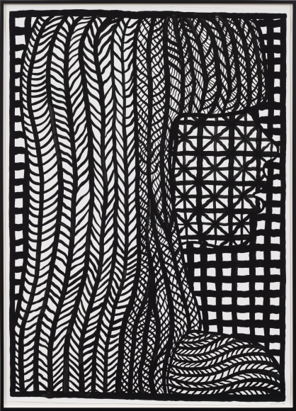 José Lerma Untitled, 2023 Acrylic on polypropylene sheet 86 1/2 x 62 1/4 x 2 in (framed) 219.7 x 158.1 x 5.1 cm (framed) (JLE23.040)