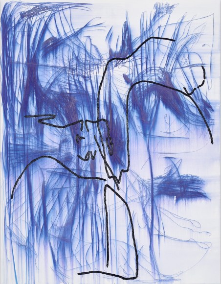 Jana Schr&ouml;der, Spontacts BO 08, 2016. Copying pencil and oil on canvas, 78.7 x 63 inches, 200 x 160 cm (JSR16.004)