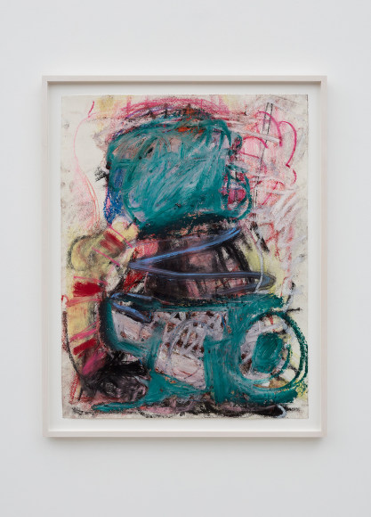 Anke Weyer, Untitled, 2017, Oil pastel and oil stick on paper, 25 x 19 in, 63.5 x 48.3 cm (AW17.011)