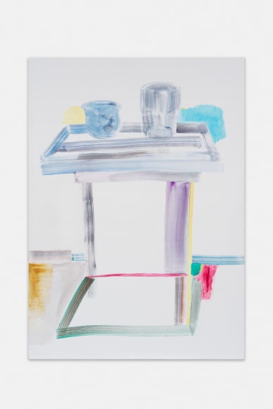Gerlind Zeilner Air, 2021 Signed on the back Egg tempera and oil on canvas 55 1/8 x 39 3/8 in 140 x 100 cm (GZE22.008)