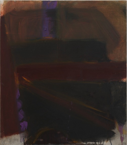 Albert Irvin Untitled (purple lines), c. 1960s Estate stamp on verso Oil on canvas 31 7/8 x 31 1/8 in 81 x 79 cm (AIR25.018)