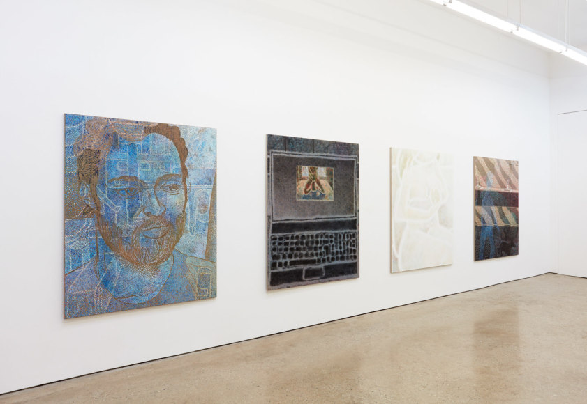 Installation View of &quot;P.J.B.&quot;, &quot;F.S.&quot;, &quot;G.F.B.&quot;, and  &quot;R.E.F&quot; angled