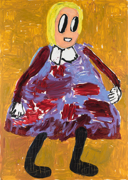 Andr&eacute; Butzer, Untitled, 2017. Oil on canvas, 110.3 x 78.8 in, 280 x 200 cm (AB17.009)