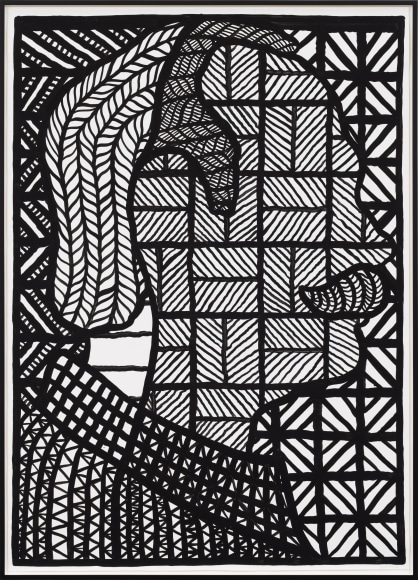 José Lerma Untitled, 2023 Acrylic on polypropylene sheet 86 1/2 x 62 1/4 x 2 in (framed) 219.7 x 158.1 x 5.1 cm (framed) (JLE23.036)