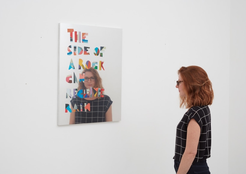 Eve Fowler, "The Side of a Rock Can Receive Rain", Installation view