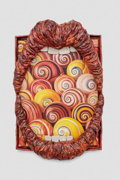 Stephanie Temma Hier The Taste Of One, 2021 Oil on linen with glazed stoneware sculpture 30 x 21 x 5 in 76.2 x 53.3 x 12.7 cm (SHI21.011)