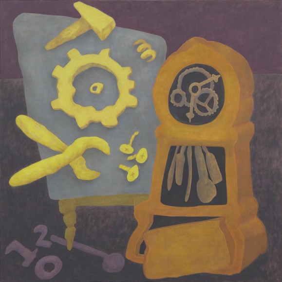 Ginny Casey, Adjusting Time, 2017, Oil on linen, 65 x 65 in, 165.1 x 165.1 cm (GC17.002)