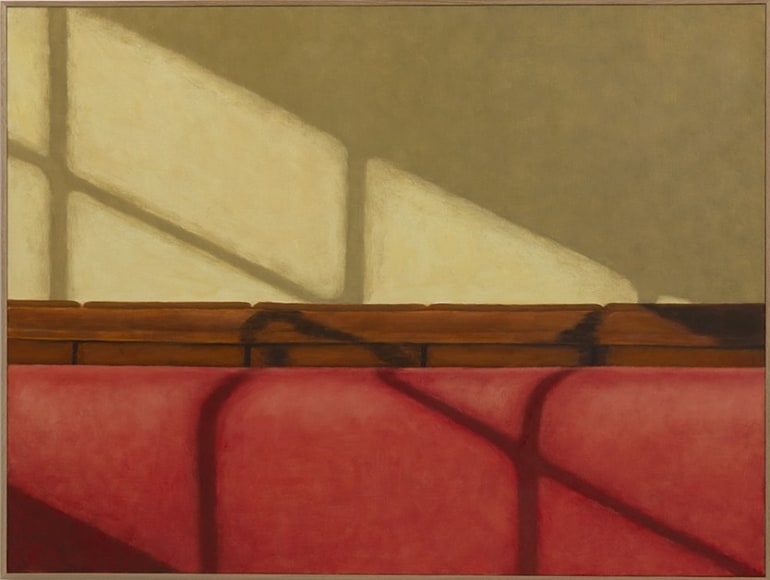 Jess Allen Out of Time, 2024 Oil on linen 48 1/8 x 64 x 1 3/4 in 122.1 x 162.5 x 4.6 cm (JAL24.016)