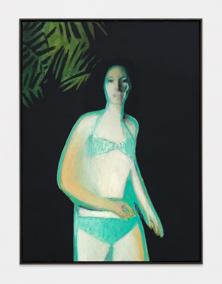 Jonathan Wateridge Uncertain Swimmer, 2022 Oil on linen 53 3/8 x 39 5/8 in 135.5 x 100.5 cm (JWA22.104 )