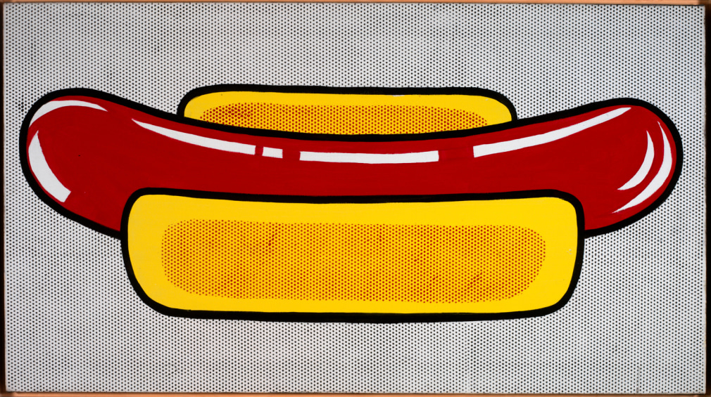 Roy Lichtenstein, Hot Dog, 1963, Oil and magna on canvas, 20 x 36 in