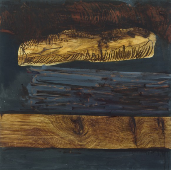 "Untitled", 2000 Mixed media on masonite