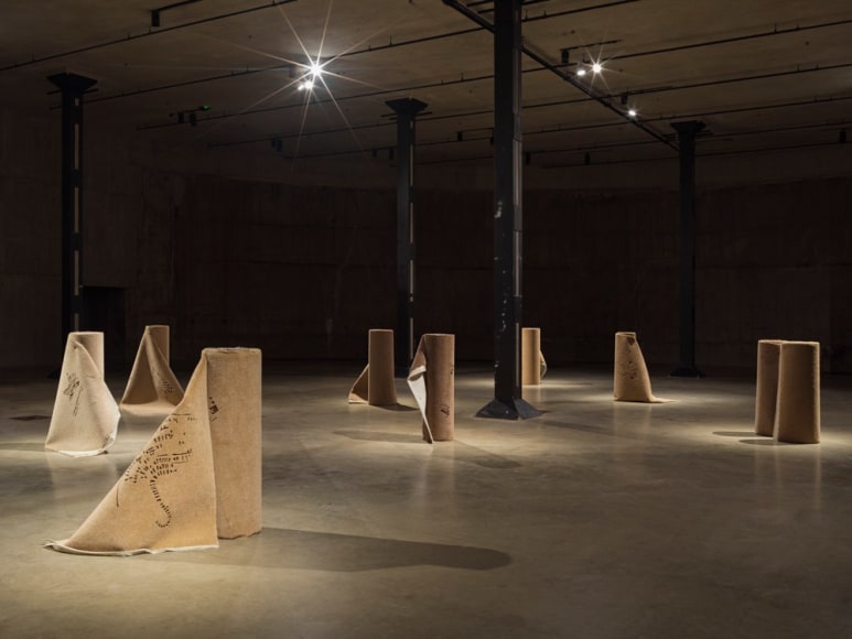 Hera Büyüktasçiyan, Reveries of an Underground Forest, 2019, Installation view at the East Tank, Level 0 Tate Modern, 2022
