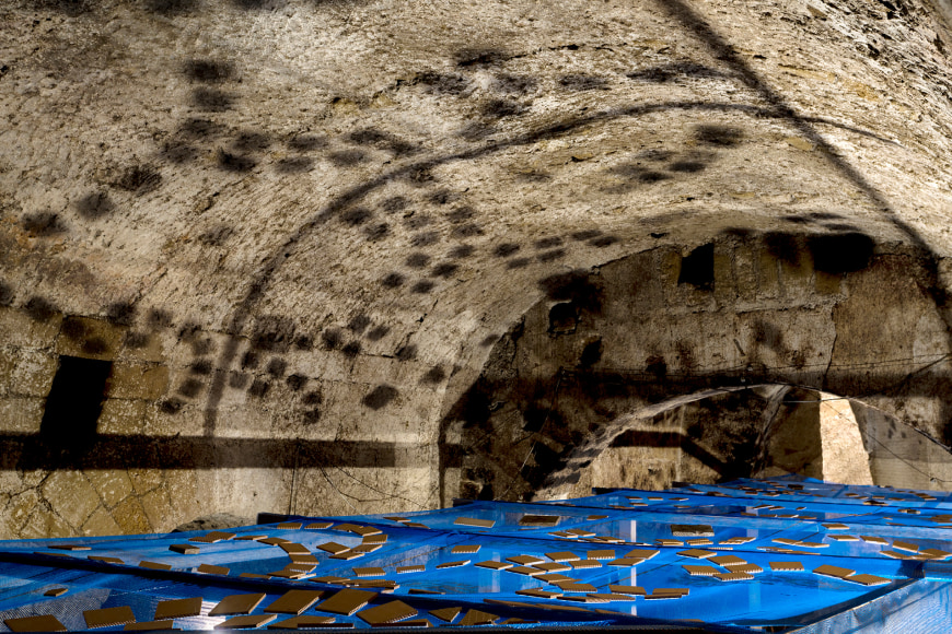 Hera Buyuktas&ccedil;iyan,&nbsp;From There We Came Out and Saw the Stars,&nbsp;2018, Site-specific installation, Underneath the Arches, Naples, Italy