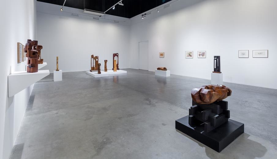 Poetry in Wood, Chaouki Choukini, Installation view at Green Art Gallery, Dubai, 2016