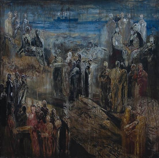 Ahmad Moualla, Untitled, 2009, Acrylic on canvas, 200 x 200 cm