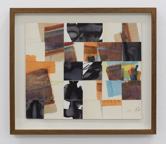 Chaouki Choukini, Coposition Decoup&eacute; Recompos&eacute;, 1990, Watercolor on paper, 30 x 20 cm