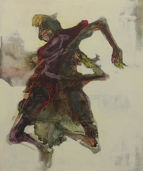 Shawki Youssef, Shouting Fish, 2011, Mixed media on canvas, 167 x 140 cm
