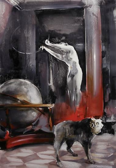 Zsolt Bodoni, World Study, 2011, acrylic and oil on canvas, 110 x 75 cm