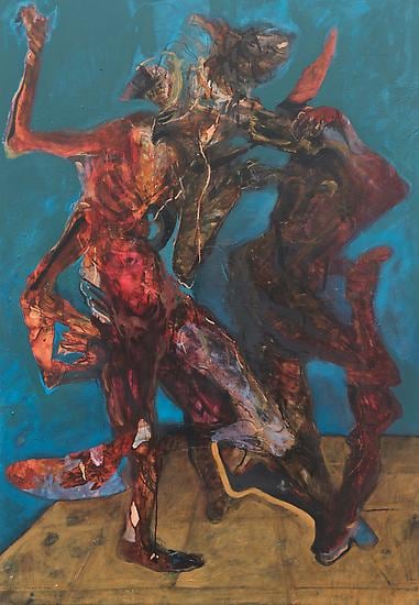 Shawki Youssef, The Weight of Speed, 2011, Mixed media on canvas, 205 x 142 cm