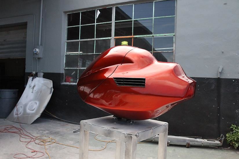 Shadi Habib Allah, S/N: 8F1GNA0021, 2012, Aluminium, 20 gage metal, Video camera, Fiberglass, bond body filler, 155 x 48.25 x 40.5 cm