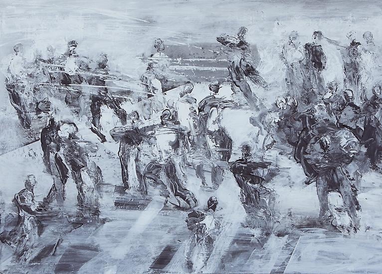 Ahmad Moualla, Untitled, 2011, Mixed media on canvas, 71.5 x 98 cm