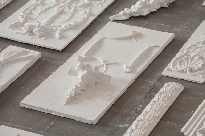 Michael Rakowitz,&nbsp;The Flesh Is Yours, The Bones Are Ours, 2015, Installation view at&nbsp;Galata Greek Primary School, 14th Istanbul Biennial, Turkey, 2015