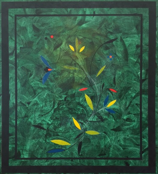 Kamrooz Aram, Untitled, 2016, Oil, oil pastel and wax pencil on canvas